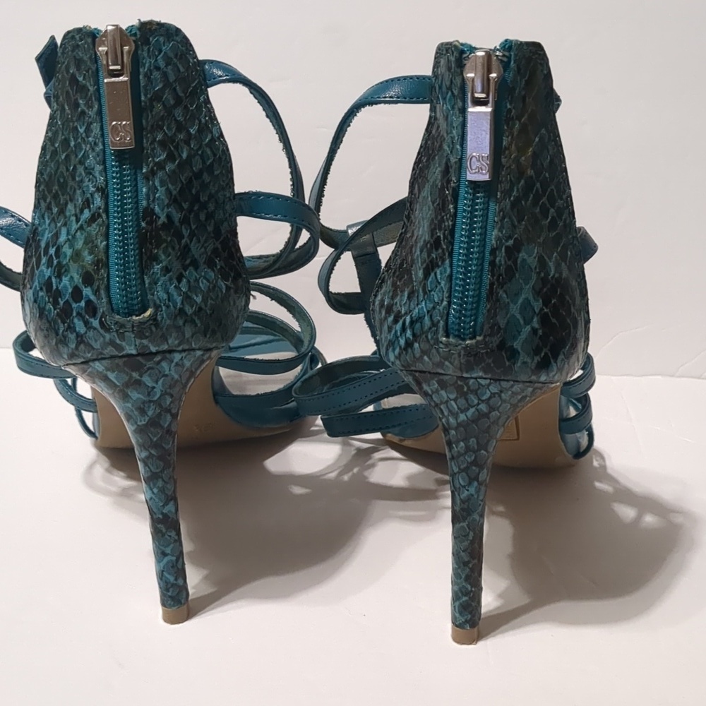 Christian Siriano for Payless aqua blue heels sandals women size 9.5 - Picture 4 of 15